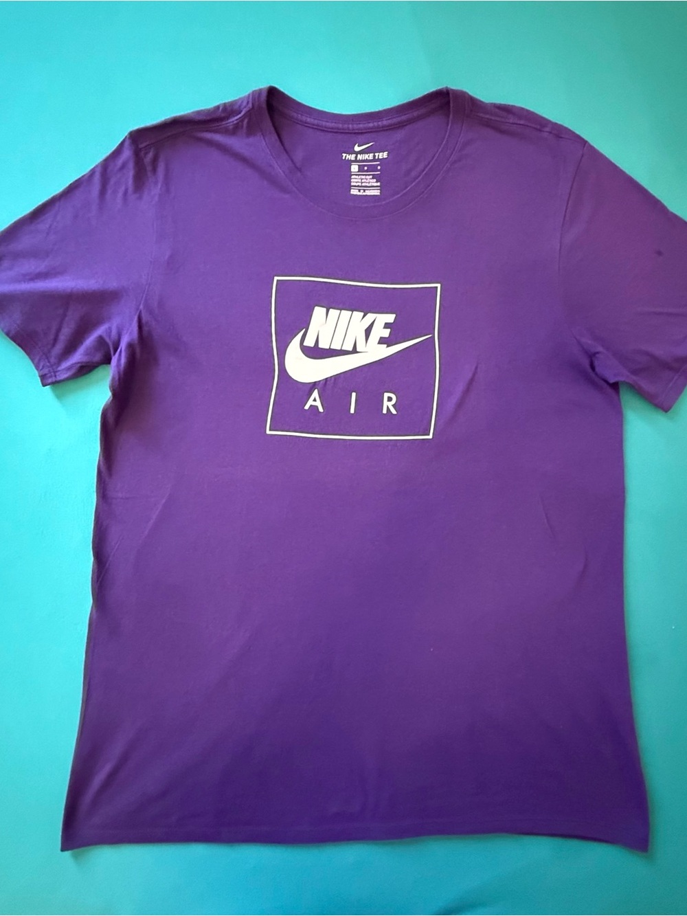 Nike Purple Tee with White Nike Air Box Logo